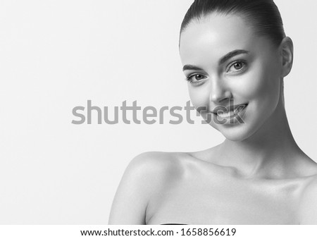 Monochrome female beauty classic woman portrait