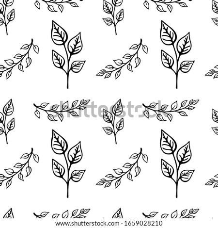 Hand drawn floral seamless pattern