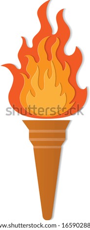 Images of a torch, icon. Vector illustration