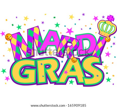 Mardi Gras type treatment with crown
