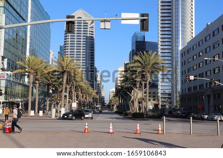 San Diego street shots downtown, near the harbour