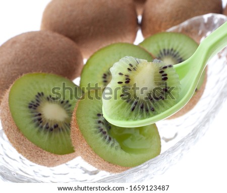 Studio shot of kiwi fruit