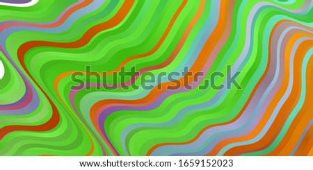 Light Multicolor vector pattern with curves. Colorful illustration in abstract style with bent lines. Pattern for booklets, leaflets.