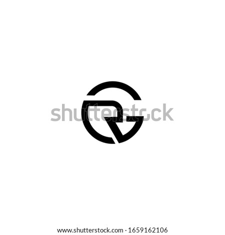 RG GR Letter Logo Design Vector