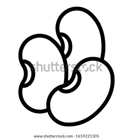 Kidney plant bean icon. Outline kidney plant bean vector icon for web design isolated on white background Royalty-Free Stock Photo #1659221305