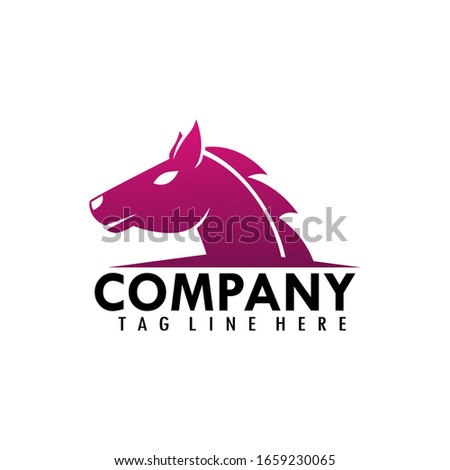 Horse Head Vector Logo. Icon Mascot Illustration