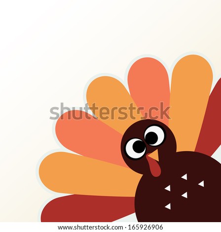 Beautiful cartoon Turkey Bird for Thanksgiving day