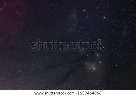 Colorful nebula around Antares of Scorpio