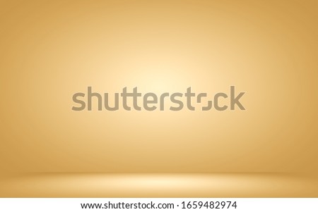 Abstract gold gradient spotlight room texture background. 
Studio backdrop wallpaper light room wall color yellow and empty space. Royalty-Free Stock Photo #1659482974