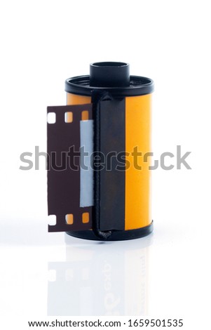  photo film cartridge on the white background