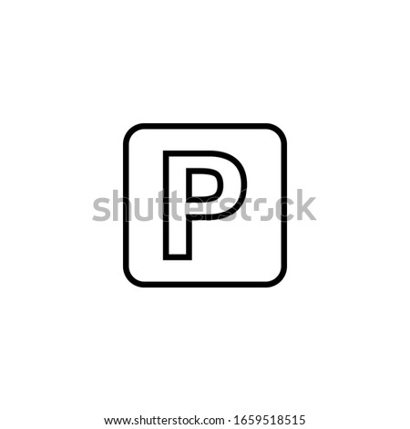 Parking Sign icon vector illustration logo template for many purpose. Isolated on white background.