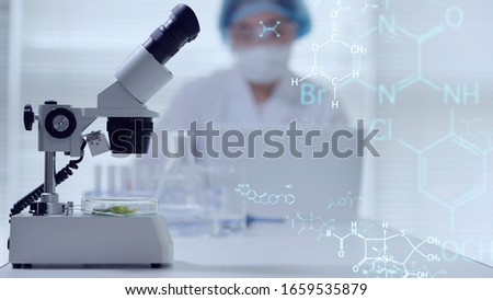 Chemical experiment concept. pharmacy. Scientist. Laboratory. Royalty-Free Stock Photo #1659535879