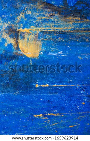 Luxury abstract art painting background turquoise blue and gold. Abstract art background. Oil painting on canvas. Multicolored bright texture. Fragment of artwork