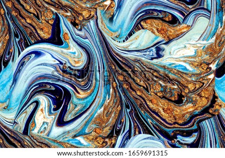 PERSIAN BLUE. Seamless pattern. Extra special and luxurious- ORIENTAL ART. Agate background- painting aesthetically mesmerizing. Texture for high-end brands to give your designs individual charm.  Royalty-Free Stock Photo #1659691315