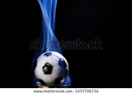 image of ball smoke dark background 