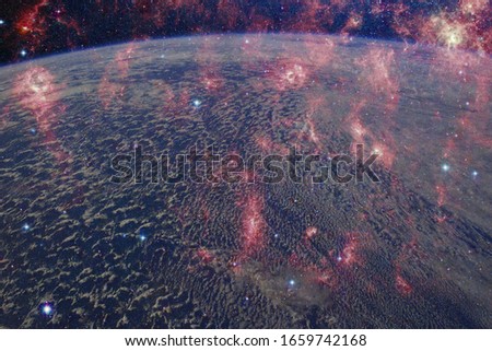 Colors of Earth. Our planet from orbit. Cosmic landscape. Elements of this image furnished by NASA