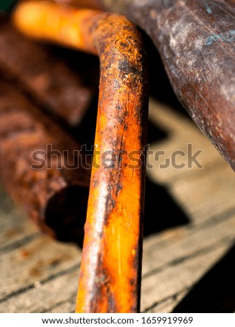 Closeup photo of rusted metal