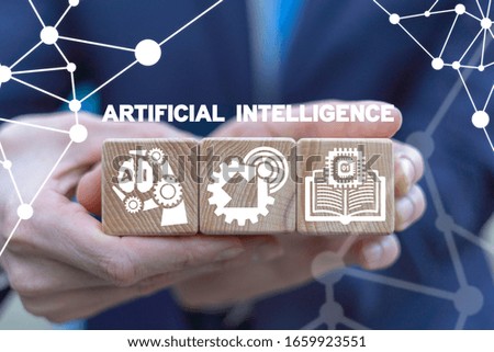 Artificial Intelligence Technology. AI Robot Futuristic Business Industry Concept.