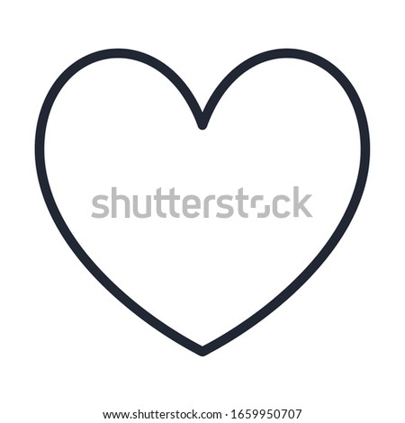 heart shape icon over white background, vector illustration