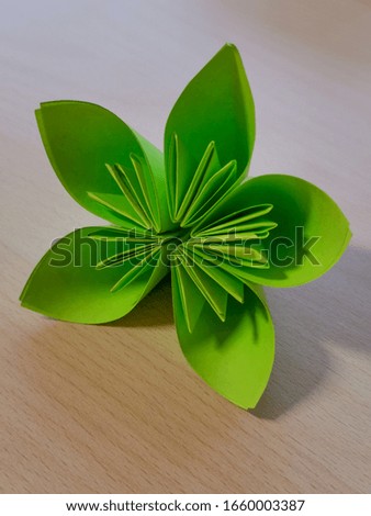 Simple origami flower for children