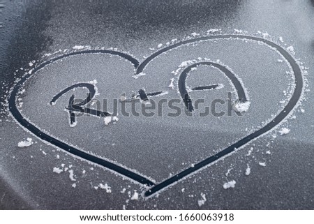 
a heart of love with letters