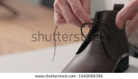 lacing chukka boots after maintenance