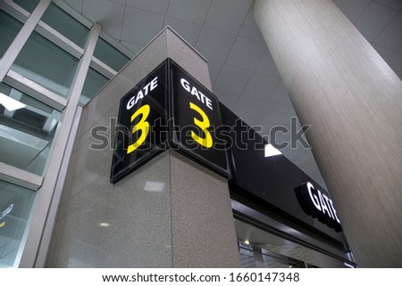 Gate 3 of the airport