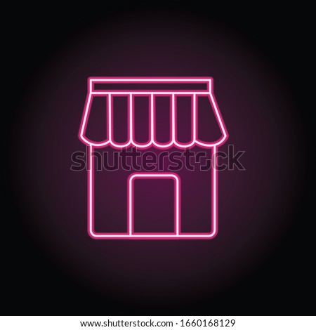 Store icon. Simple thin line, outline of shopping icons for ui and ux, website or mobile application