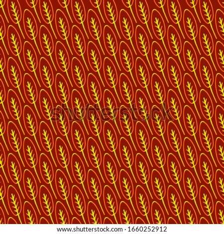 seamless colored herbal vector pattern