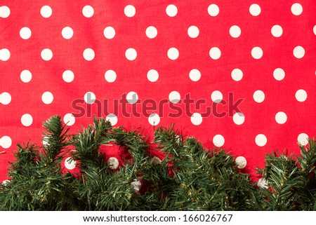 Fir tree on dotted background