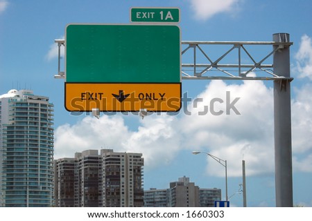 Highway sign - direction and exit sign