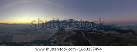 Aerial view of the High Tatras in Slovakia