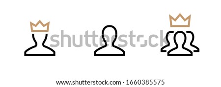 VIP Customer User icon vector. Person Profile Symbol. Avatar Sign. Editable stroke vector