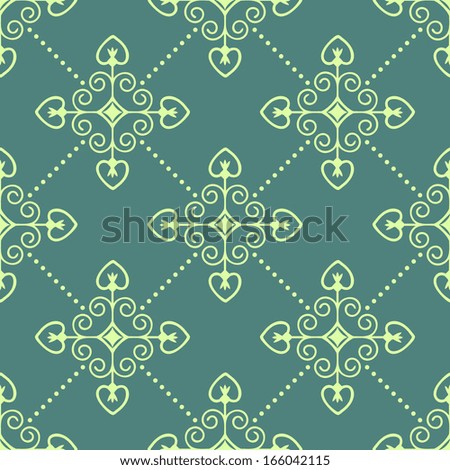Seamless pattern with decorative floral pattern