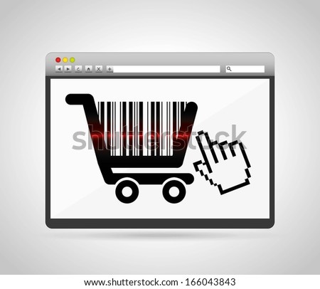 shopping  design over gray  background. vector illustration