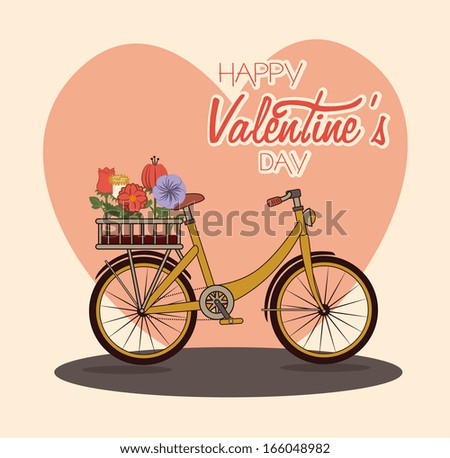 bicycle design over pink background vector illustration  