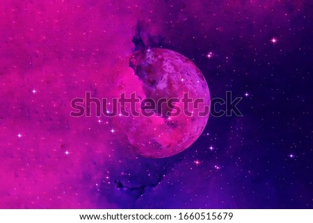 Beautiful pink nebula in deep space. Elements of this image were furnished by NASA.