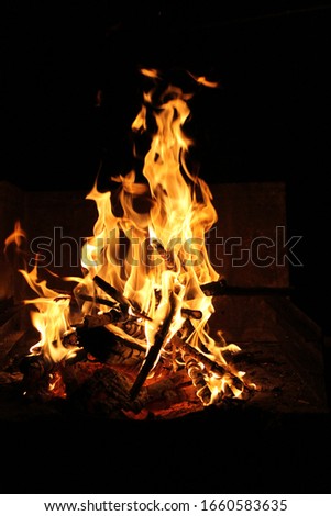 Fire pictures while camping in the mountains