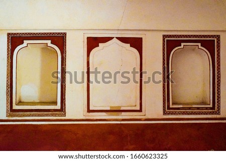 Inside view of architecture tomb inside Sundar Nursery in Delhi India, Sundar Nursery inside view during day time