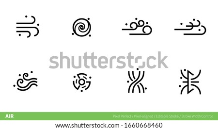 Air Icon - pixel-aligned, Pixel Perfect, Editable Stroke, Easy Scalablility.  Royalty-Free Stock Photo #1660668460