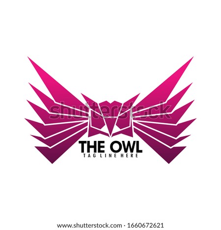 Geometric Owl Logo. Vector illustration