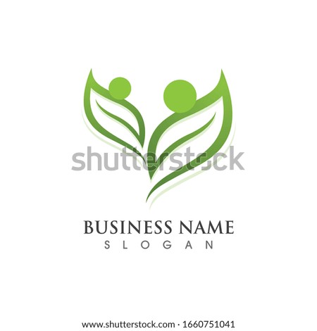 vegan leaf vector logo and symbol 