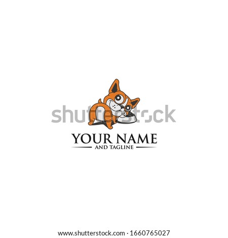pet shop dog cat logo design template inspiration, vector illustration