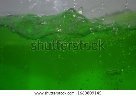 
The picture of green water moving and foaming