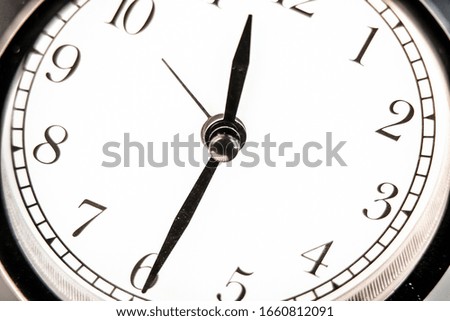 The image of a clock close up