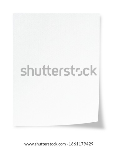 White Paper sheet background - isolated on white