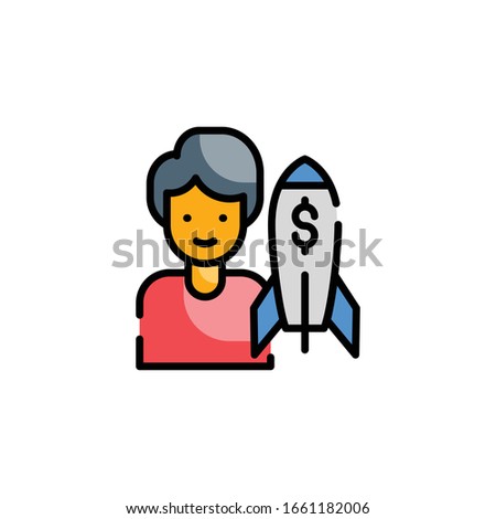 Venture Capital Vector Style illustration. Business and Finance Filled Outline Icon.