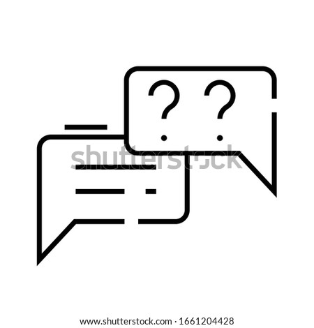 Online messages line icon, concept sign, outline vector illustration, linear symbol.