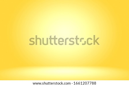 Abstract gold gradient spotlight room texture background. 
Studio backdrop wallpaper light room wall color yellow and empty space. Royalty-Free Stock Photo #1661207788