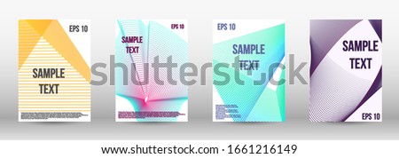 Modern abstract background. A set of trendy covers.  Wave lines.Striped background.  Trendy geometric patterns. EPS10 Vector Design.